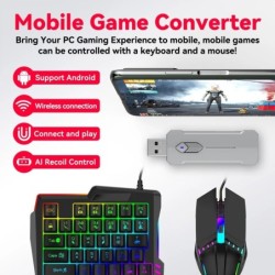 5 in 1 Keyboard Mouse Gaming Converter Bluetooth-Compatible 5.3 for PU