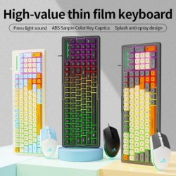 RGB Wired Membrane Keyboard Multi-Color Available, Silent/Business Off