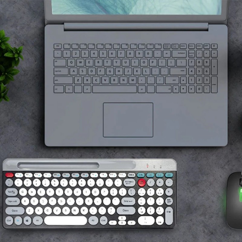 2.4Ghz BT 2 Mode Keyboard and Mouse Combo Ergonomic Multi-Device Keybo 2.4Ghz BT 2 Mode Keyboard and Mouse Combo Ergonomic Multi-Device Keybo