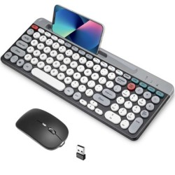 2.4Ghz BT 2 Mode Keyboard and Mouse Combo Ergonomic Multi-Device Keybo