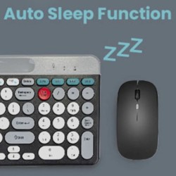 2.4Ghz BT 2 Mode Keyboard and Mouse Combo Ergonomic Multi-Device Keybo