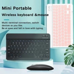 Bluetooth Keyboard Mouse For iPad Mac Android Phone Tablet Slim Office