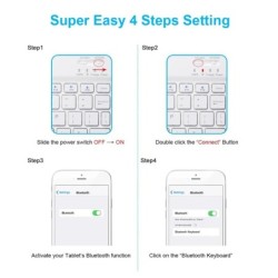 Bluetooth Keyboard Mouse For iPad Mac Android Phone Tablet Slim Office