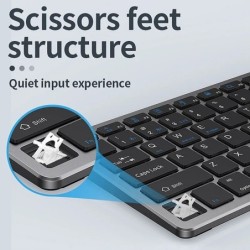 Portable Ergonomic Silent Wireless Keyboard Mouse Combo 2.4G Dual Mode
