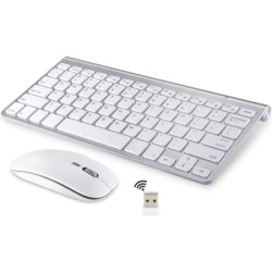2.4Ghz Ultra-Thin Wireless Keyboard And Mouse Combo With USB Receiver 