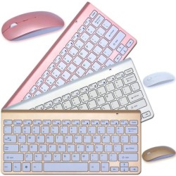 2.4Ghz Ultra-Thin Wireless Keyboard And Mouse Combo With USB Receiver 