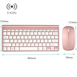 2.4Ghz Ultra-Thin Wireless Keyboard And Mouse Combo With USB Receiver 