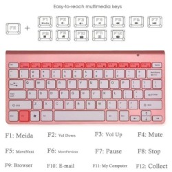 2.4Ghz Ultra-Thin Wireless Keyboard And Mouse Combo With USB Receiver 