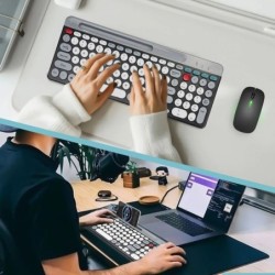 2.4Ghz Bluetooth-compaitble Dual Mode Wireless Multi-Device Keyboard M