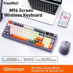M96 Screen Wireless Keyboard Mouse Kit ZIYOULANG Bluetooth Keyboard Wi