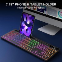 Wireless Keyboard and Mouse Combo with Backlit Full Size Ergonomic Key