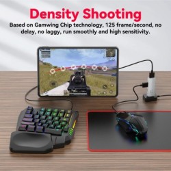 5in1 Mobile Game Converter Keyboard Mouse Gaming Set for PUBG Wired RG