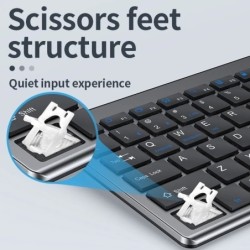 Jomaa Slim Rechargeable Bluetooth Keyboard and Mouse Set for Laptop Co
