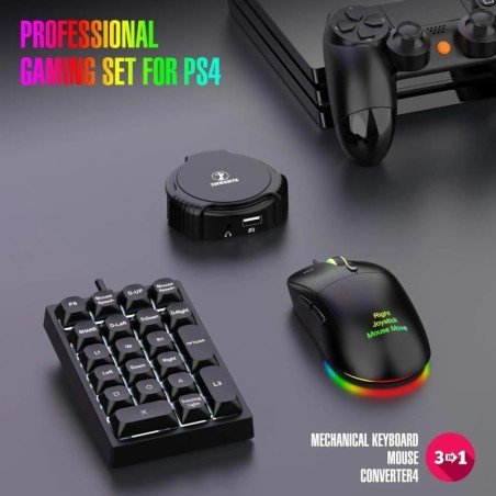 Keyboard and Mouse Converter Set for PS4 | 21-Key Mechanical Gaming Ke