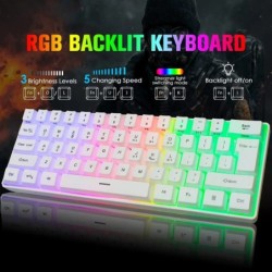 MAMNASNAKE L500 Wireless Gaming Keyboard and Mouse Combo, Mechanical F