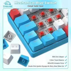 60 Mechanical Keyboard and Mouse Combo + Tray USB C Cable, RGB LED Bac