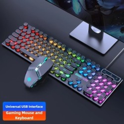 Hot Selling Wired USB RGB Gaming Keyboard and Mouse Combo Ergonomic Wa
