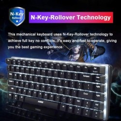 LED Backlit Wired Mechanical Keyboard Brown Switch&RGB 6400 DPI Lightw