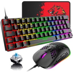 MAMBASNAKE T60 60 Wired Mechanical Gaming Keyboard and Mouse Combo, Ul