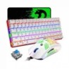 MAMBASNAKE x ZIYOU LANG 80 Mechanical Gaming Keyboard and Mouse Mousepad,3 in 1 Gaming Set,Rainbow LED Backlit