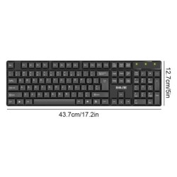 2.4G Silent Full-Size Mouse and Keyboard USB Receiver Keyboard with Nu