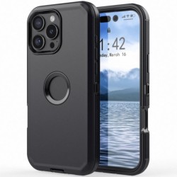 Black For iPhone 16 Pro Max 16 Plus 16 Pro 16 Case Heavy Duty Shockpro