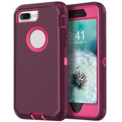 Dark Red Phone Case For iPhone 8 / iPhone 8 Plus Heavy Duty Shockproof