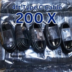 200X Lot 15W For Samsung Galaxy Android Phone USB Type C Cable Fast Ch