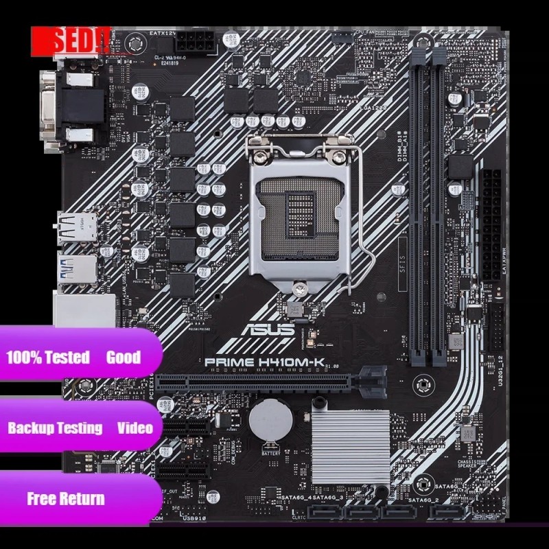 Asus PRIME H410M-K Original Desktop Intel H410 H410M DDR4 Motherboard 