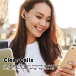 SoundPEATS Wings 2 Bluetooth 5.3 Wireless Earbuds Waterproof Sports Ov