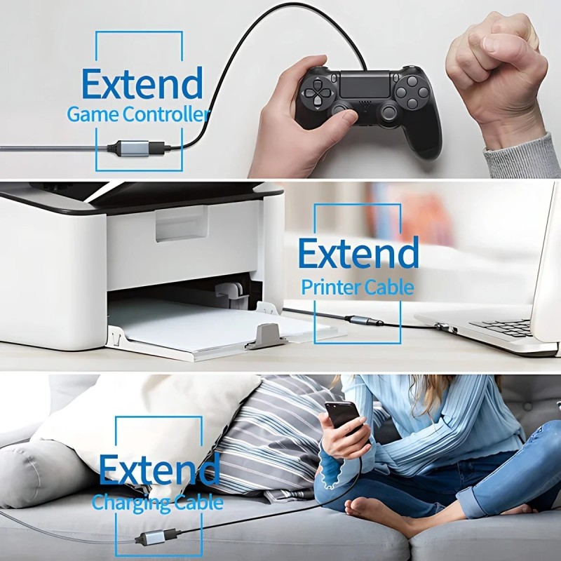 STONEGO USB 3.0 Extension Cable Extension Cable Compatible with USB Ke