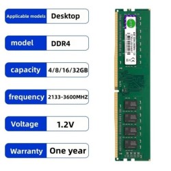 DDR4 4GB 8GB 16GB 32GB 2133MHz 2400MHz 2666MHz 3200MHz Desktop Memory 