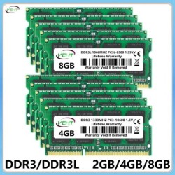 10Pcs DDR3 DDR3L 2GB 4GB 8GB Laptop Memories Ram 1066 1333 1600Mhz PC3