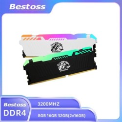 Bestoss Memoria RAM DDR4 RGB 8GB 16B 32GB 3200MHz DIMM RAM Desktop Mem