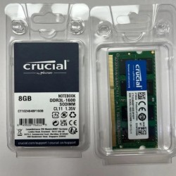 Crucial RAM DDR3 DDR3L 8GB 1600MHz SODIMM Ram PC- 12800 1.35V 204Pin f