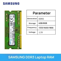 Samsung Laptop Memory DDR3L 1.35V / DDR3 1.5V 1333 1600 MT/s MHz 4GB 8