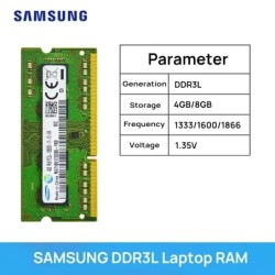 Samsung Laptop Memory DDR3L 1.35V / DDR3 1.5V 1333 1600 MT/s MHz 4GB 8