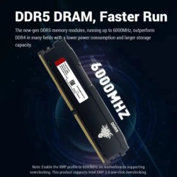 DDR5 Desktop Memory Ram 16GB 6000MHZ 6400MHZ CL38 memory overclocking,