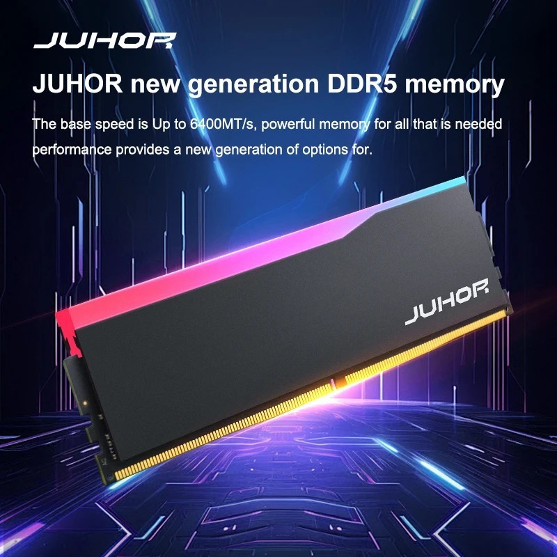 JUHOR Memoria Ram DDR5 RGB 16GB 6000MHz 6400MHz Desktop PC4 Computer H JUHOR Memoria Ram DDR5 RGB 16GB 6000MHz 6400MHz Desktop PC4 Computer H