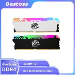 Bestoss Memoria RAM RGB DDR4 8GB 16GB 32GB 2x16GB Kit 3200 3600MHz 288