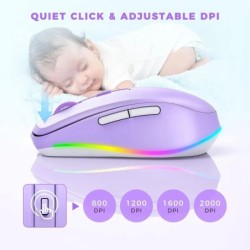 Wireless Mouse Jiggler LED Rechargeable Moving Mouse Mover for Laptop 