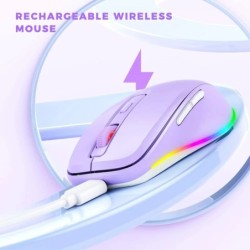 Wireless Mouse Jiggler LED Rechargeable Moving Mouse Mover for Laptop 