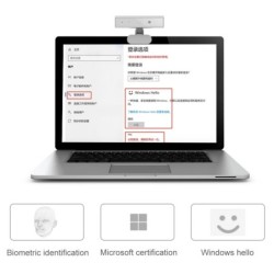 High Definition Identification Login Webcam with Single Microphone Com