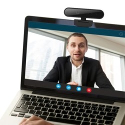 Windows Hello Facial Recognition Webcam with Built-in Microphone USB C
