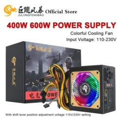JULONGFENGBAO 110/230V 24Pin Atx Fonte 400W 600W RGB Colorful PSU 12V 