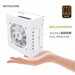 METALFISH Full-Modular SFX-500W 600W PSU 80Plus Bronze White Power Sup