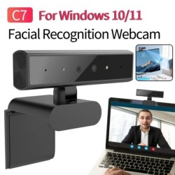 Facial Recognition Webcam for Windows 10/11 with Base Identification L