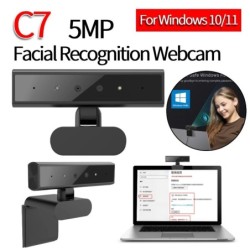 Facial Recognition Webcam for Windows 10/11 with Base Identification L