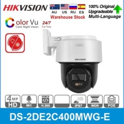 Hikvision PT Camera 4MP DS-2DE2C400MWG-E POE Built-in Mic Speaker Smar