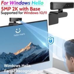 Identification Login Web Camera for Windows 10/11 with Base USB Comput